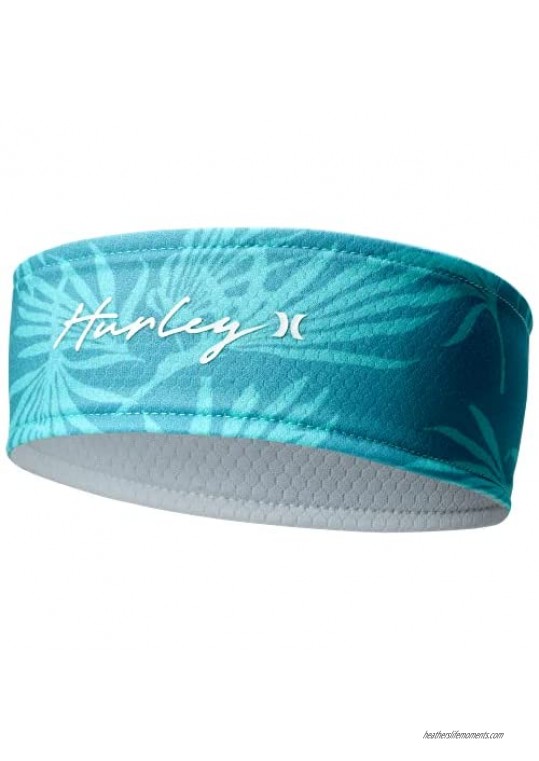 Hurley Women's Headband - Holly Sweat Resistant Quick Drying Performance Sweatband  Size One Size  Light Aqua