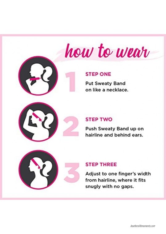 Sweaty Bands Womens Girls Headband - Non-Slip Velvet-Lined Workout Hairband - Dreamweaver Pink