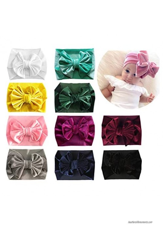 Velvet Stretchy Wide Cross Knotted Headbands Hairband Bows Turbans Headwraps