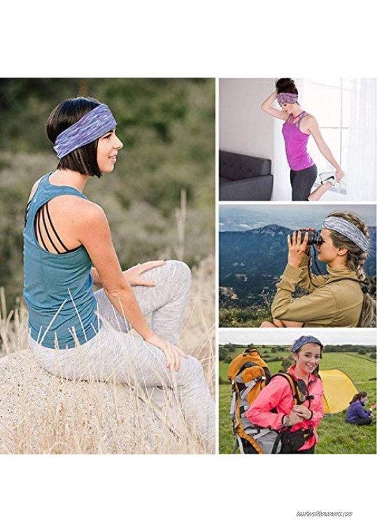 YMXHHB 4 Pack headbands for women Headband Boho Floal Style Criss Cross Head Wrap Hair Band Sports yoga Headband