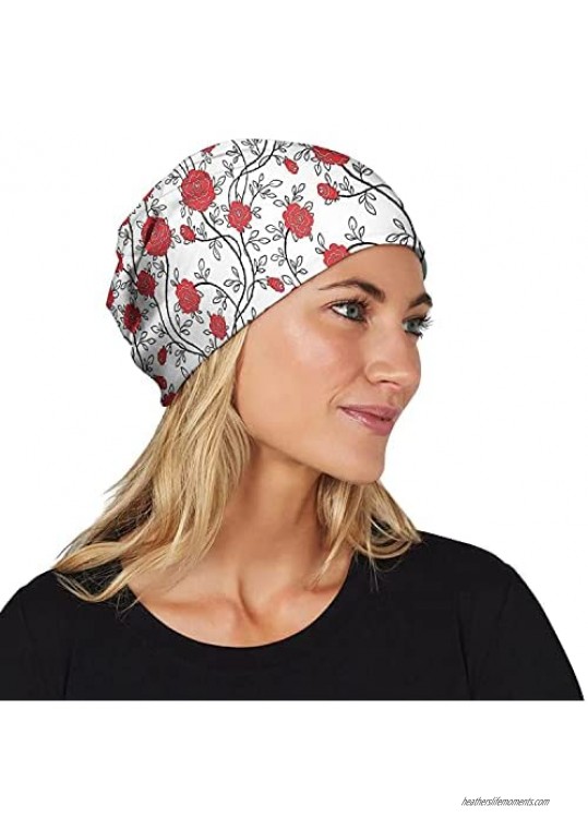 2 Pieces Womens Slouchy Beanie Cotton Chemo Caps Headwear Long Hair Head Scarf Headwraps Cancer Hats
