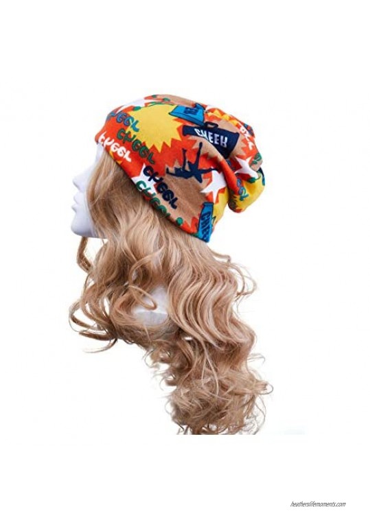FYYN Trendy Slouchy Beanie Hat Multifunction Skull Cap Baggy Chemo Head wear Infinity Scarf for Women and Men