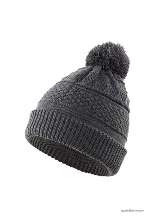 Home Prefer Women's Thick Knit Cuff Beanie Crochet Skull Caps Warm Winter Hat