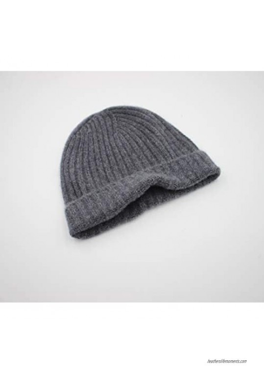 Pure 100% Cashmere Beanie for Men Warm Soft Mens Cashmere Hat in a Gift Box