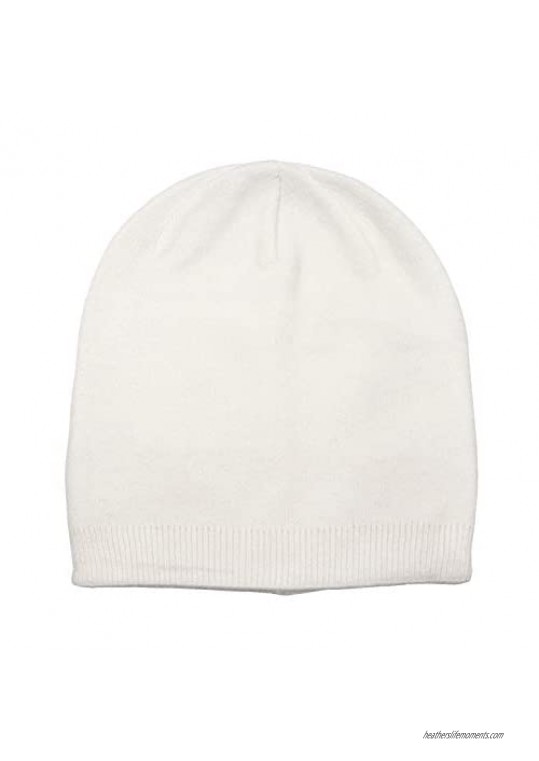 Wheebo Beanie Hat Cashmere Stretch Skull Ski Cap for Women Men -Winter Knit Hat Solid Color Unisex Style