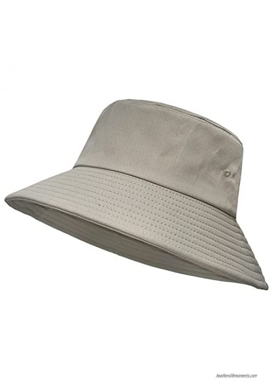 Bucket Hats for Women Sun Beach Hat Unisex Washed Cotton Packable Summer Travel Outdoor Fisherman's Caps UPF 50+