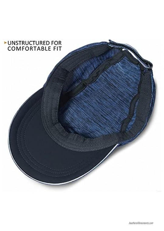 GADIEMKENSD Reflective Strips Outdoor Breathable Running Caps for Men and Women