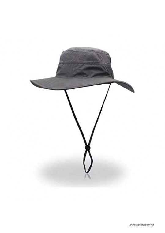 Outdoor Sun Protection Hat Wide Brim Bucket Hats UV Protection Boonie Hat 56-62cm