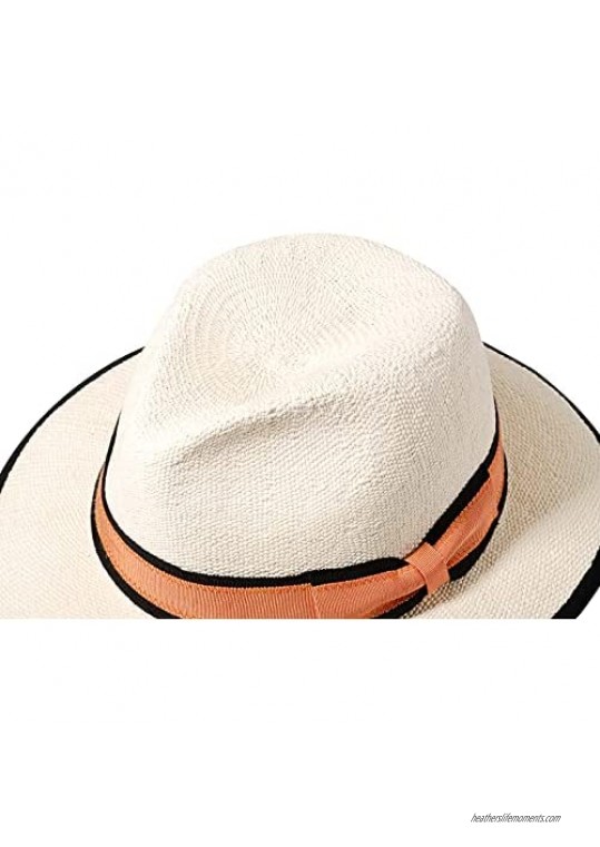 Straw Fedora Hat for Women & Men Panama Sun Hats Summer Beach Floppy Caps