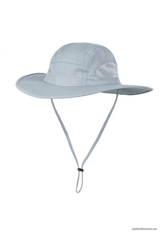 Sun Hat for Men&Women Breathable Wide Brim Beach Cap with Adjustable Drawstring Perfect for Hiking Fishing Boating