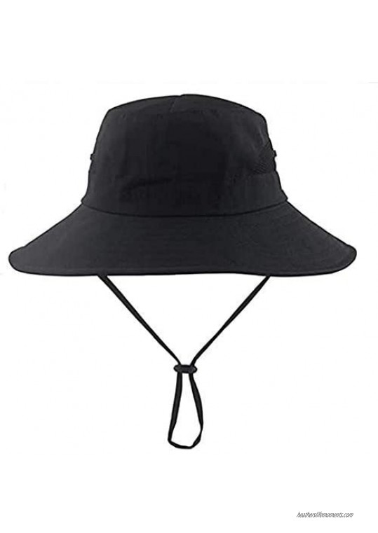 Women Sun Hat Safari Sun Protection Bucket Beach Outdoor Summer Hat Ponytail Wide Brim Breathable