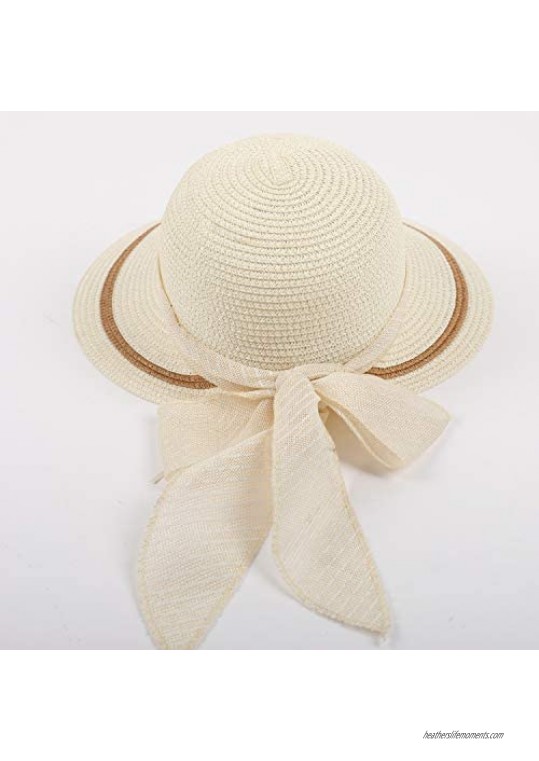 Women Sun Protection Visor Hats Floppy Straw Hat Wide Brim Packable Summer Beach Outdoor UPF 50+