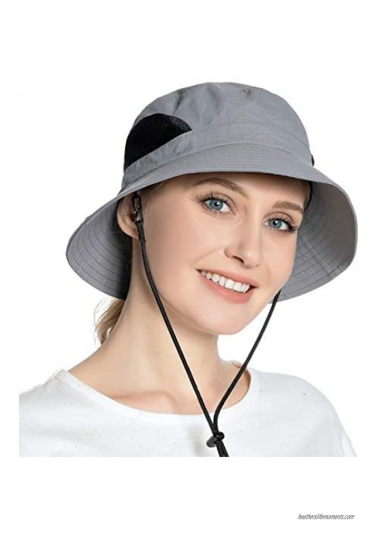 Womens Outdoor Summer Foldable Mesh Wide Brim Sun UV Protection Ponytail Hat