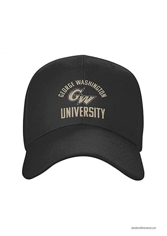 Geo-Rge Wash-Ington University Solid Color Pointed Cap Adjustable Baseball Cap Outdoor Cap Sun Visor (Unisex)