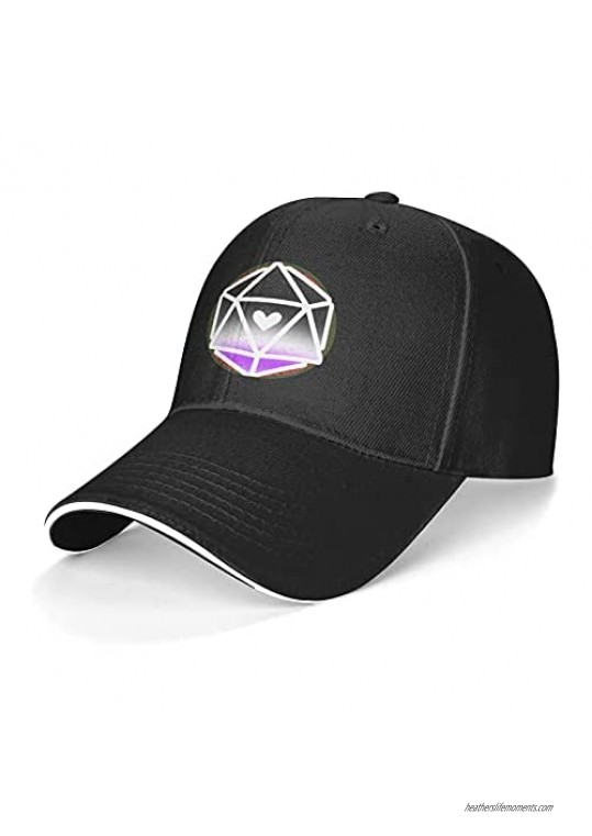 HCLOUD Asexual Pride Critical Success Men&Women Flat Adjustable Peaked Cap Street Dancing Snapback Hat