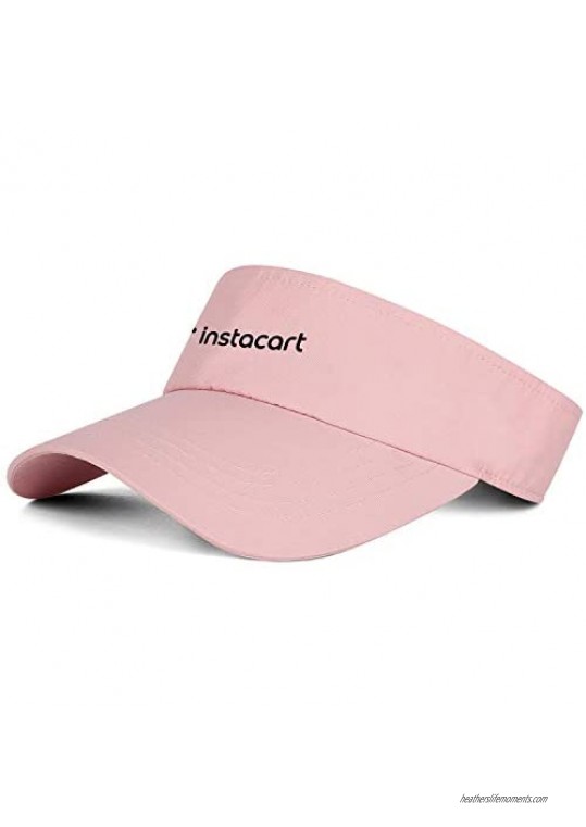 Instacart-Shopper-App-Pink-Breast-Cancer- Sun Visor Snapback Hats Caps for Women Girls