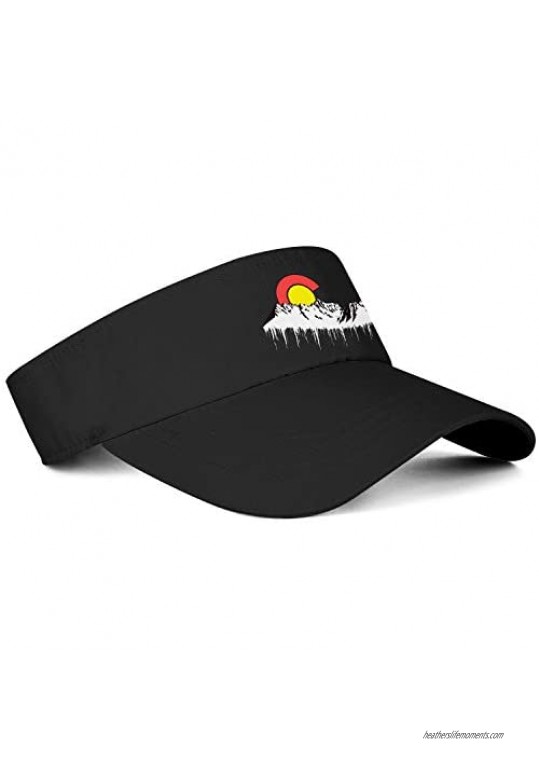 Mens Womens Sun Sports Hats Boulder Mountain Colorado Flag C Trucker Visors Beanie Vintage Caps