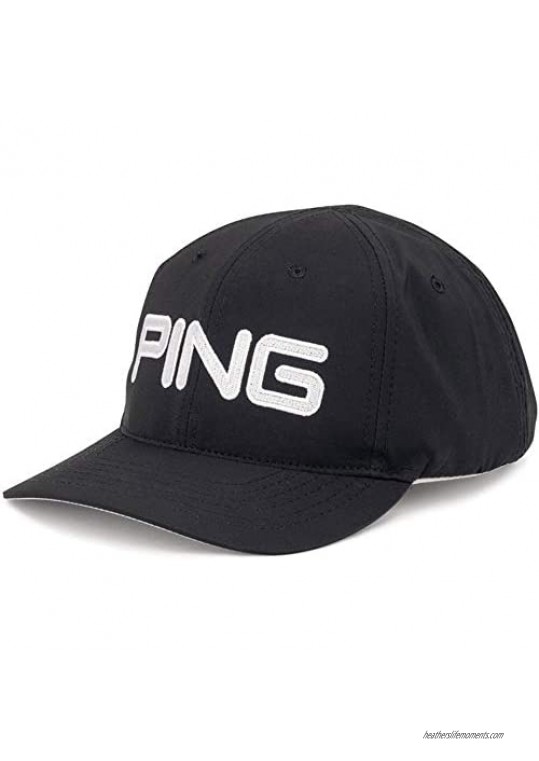Ping Lite Golf Hat Lightweight Breathable Stretchable Adjustable Black/Whie