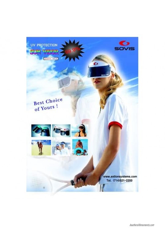 SOVIS Beige Extended Length over 99% UVB and UVA2 / 97.2% UVA1 Facial Protection Sun Cap Solar Visor Hat Worldwide Patented.