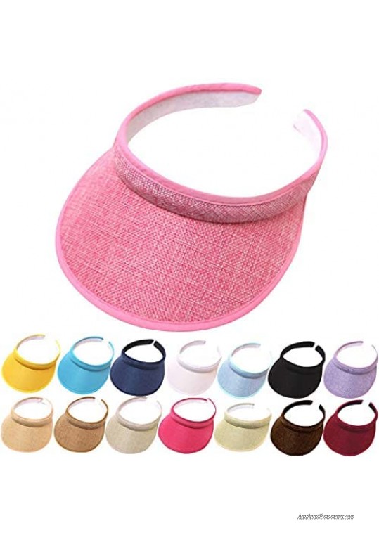 Ultralight Sun Visor with Twill Wide Brim Clip On Head Cap Outdoor Sun Protection Wicking Sports Travel Visor Hat