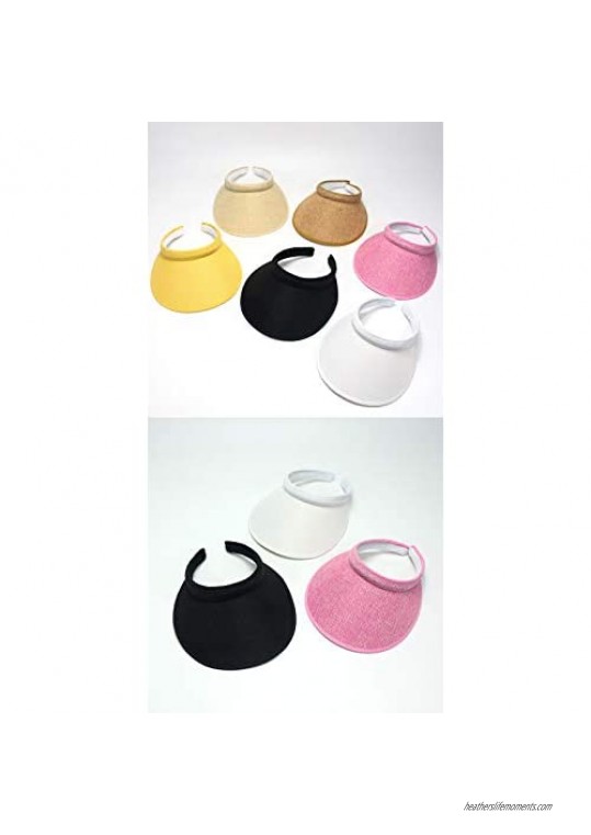 XueXian Women's Summer Solid Color Clip On Visor Cap Peaked Sun Hat