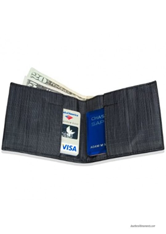 Allett Sport Wallet Black | Leather Slim Minimalist Bifold | Holds 2-10+ Cards Bills | Wallets for Men & Women