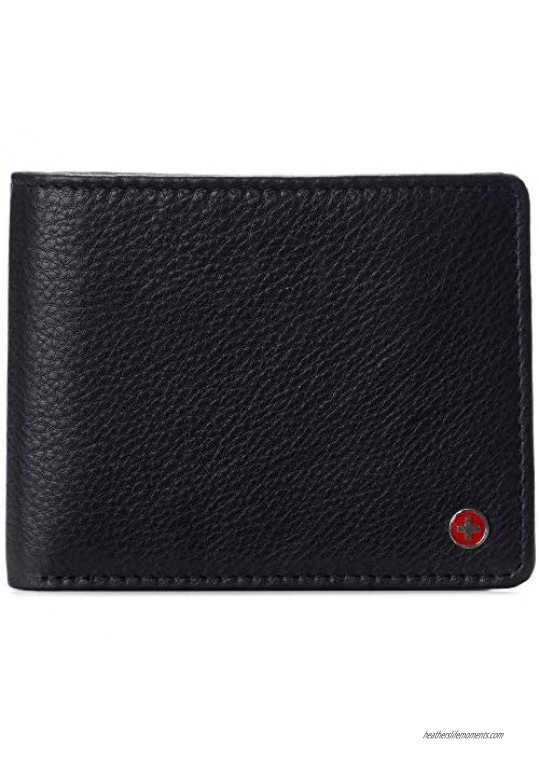 Alpine Swiss RFID Connor Passcase Bifold Wallet For Men Leather Comes in a Gift Box