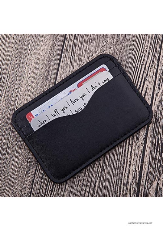 Anniversary Gifts Wallet Insert Card For Men Husband From Wife Girlfriend Boyfriend Birthday Gifts Metal Mini Love Note Valentine Wedding Gifts For Groom Bride Him Her Deployment Gifts