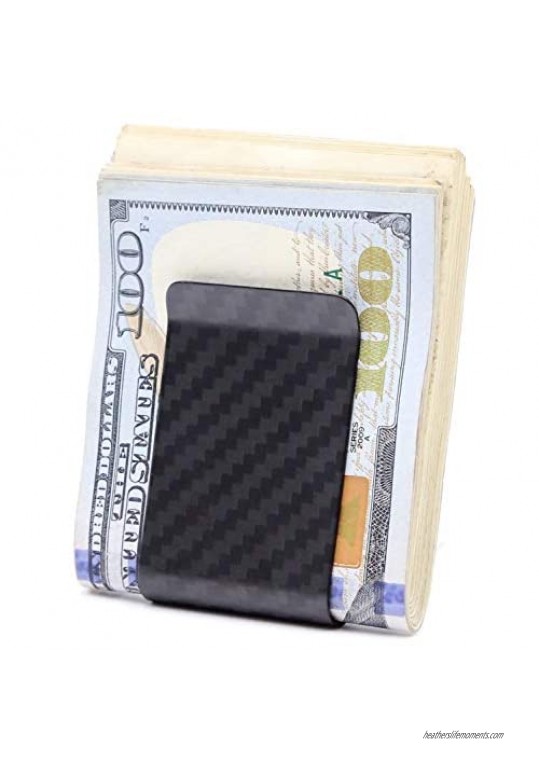 Carbon Fiber Money Clip Wallet Credit Card Holder Mens Slim Front Pocket Wallet