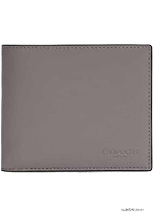 COACH Mens Leather 3 in 1 Signature Wallet - #C4333 - Grey / Chalk