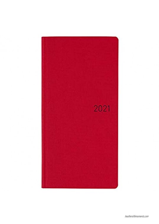 Hobonichi Techo Weeks [Japanese/Wallet-Size/Apr 2021 Start] Colors: Deep Red