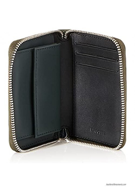 Lacoste Mens Leather Zip Around Wallet