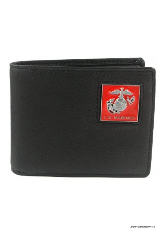Leather Bi-fold Wallet - Marines