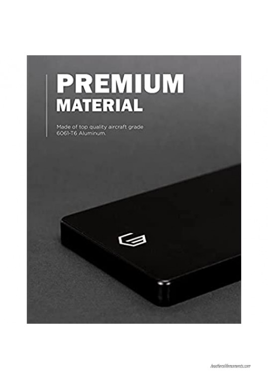 LEXMOR Minimalist Metal Wallet - RFID Blocking Cards Case Wallets for Men - Pop Up Slim Credit Card Holder - Aircraft Grade Aluminum (Charcoal Black)