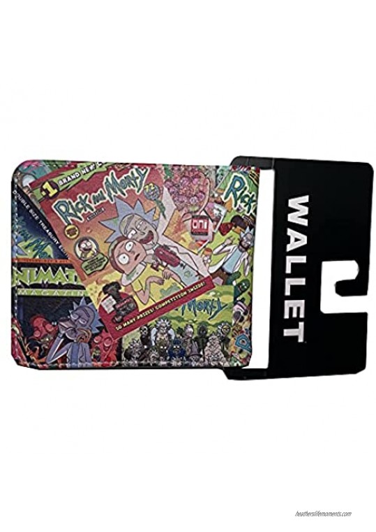 LMPIYVON Rick and Morty waterproof Wallet PU Faux Leather Bifold Wallet for Adult and Kids