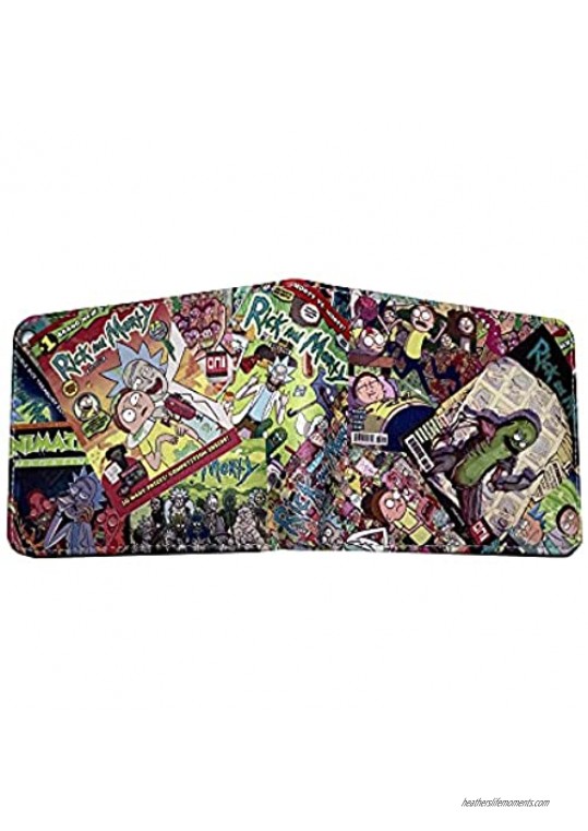 LMPIYVON Rick and Morty waterproof Wallet PU Faux Leather Bifold Wallet for Adult and Kids