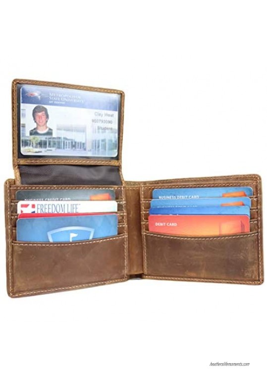 Mens Western Classic Bifold Wallet by Urban Cowboy - Genuine Leather