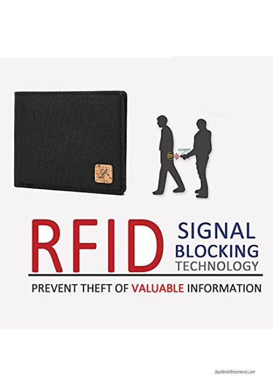 Minimalist Fabric Wallet Bifold RFID Blocking