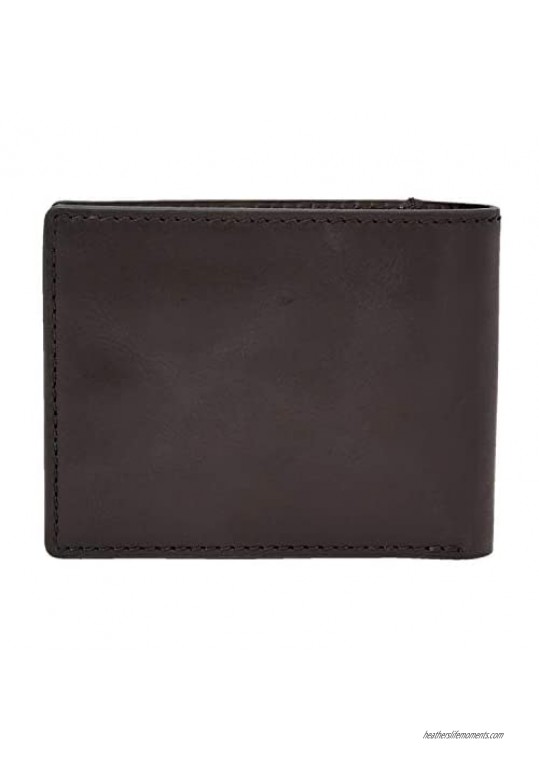 Relic by Fossil Men's Leather RFID Blocking Traveler Bifold Wallet