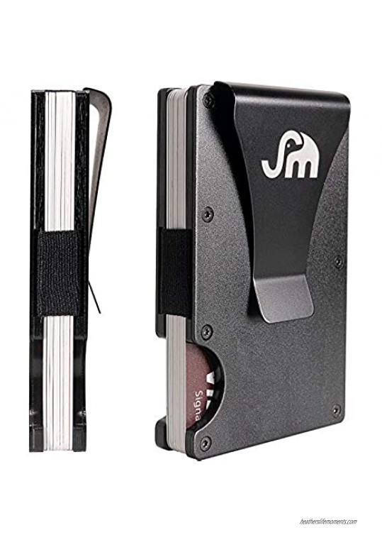 Steph&M Metal Wallets for Men with Money Clip and RFID Blocking- Minimalist Durable Hard Thin Slim and Ergonomic