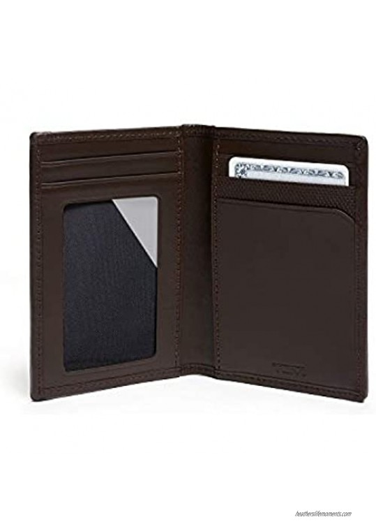 TUMI - Alpha Multi Window Card Case Wallet for Men - Anthracite/Brown