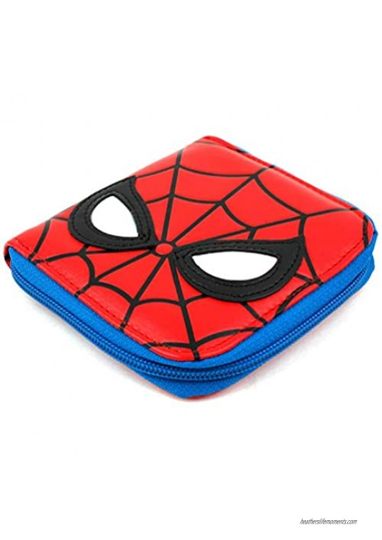 WINGHOUSE x Marvel Spider-Man Zip-Around Wallet Coin Purse for Kids Boys Teens