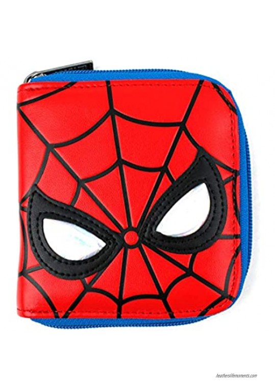 WINGHOUSE x Marvel Spider-Man Zip-Around Wallet Coin Purse for Kids Boys Teens