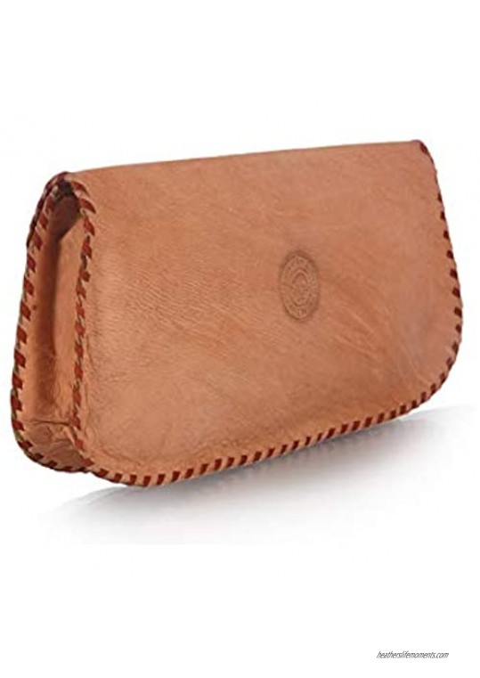 creative art & craft Women Clutch Wallet Genuine Leather Brown new