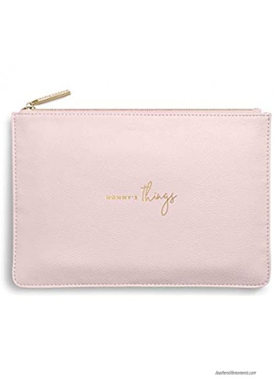 Katie Loxton Mommy's Things Womens Medium Vegan Leather Sentiment Perfect Pouch Pink