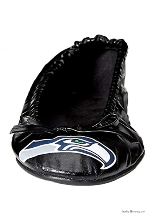 Seattle Seahawks Exclusive Team Logo Flats with Clutch Small