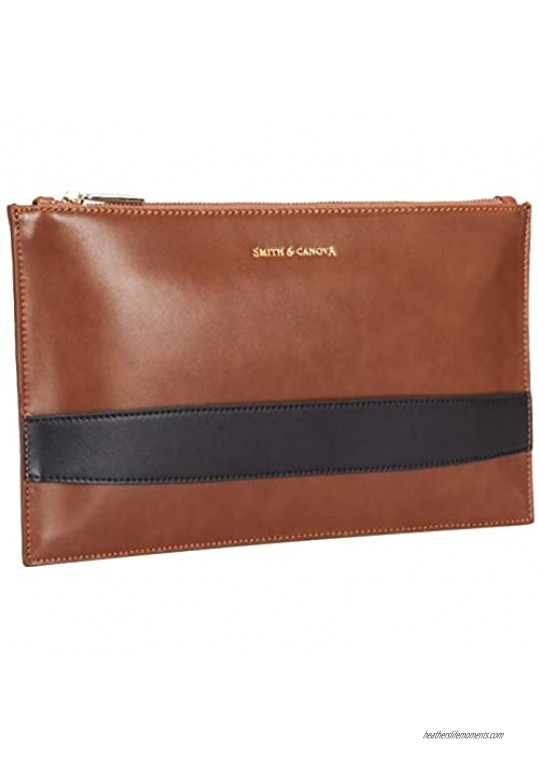 Smith & Canova Zip Top Hand Strap Clutch Bag
