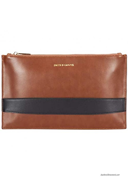 Smith & Canova Zip Top Hand Strap Clutch Bag