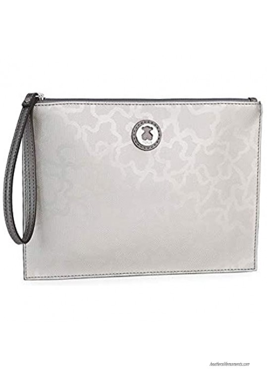 TOUS Kaos Shiny Silver-colored Clutch Bag
