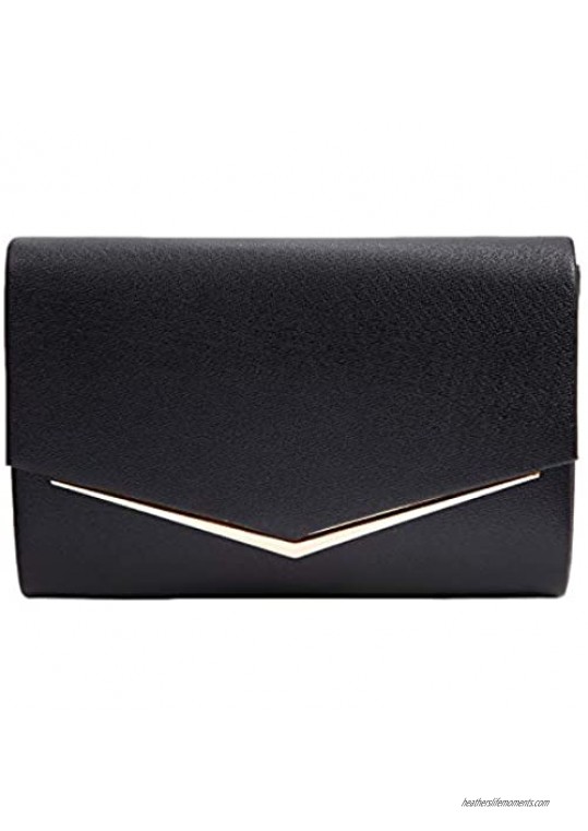 Anadia Leather Envelope Clutches Bag for Women Evening Handbags Shoulder Bags